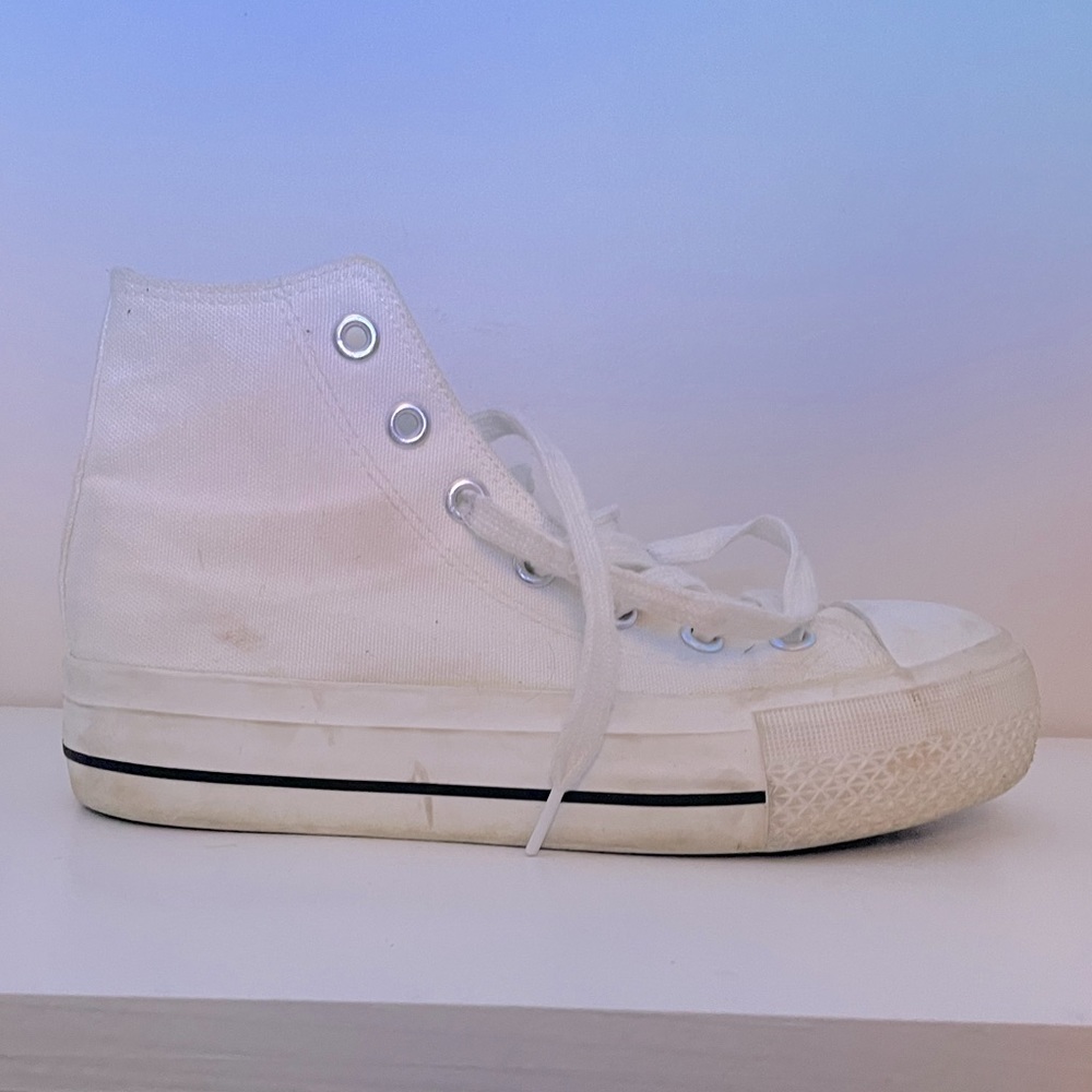 Converse high top white platforms kickscrew - Picture 2 of 3